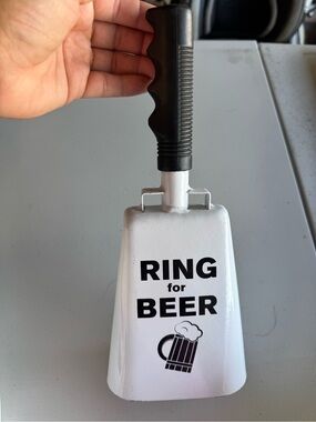 Ring for Beer Cowbell - White and Black